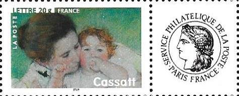 Se-tenant, Mary Cassatt "Mother and Child" 1886, France,  , Art, Painters, Paintings