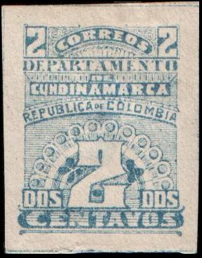 Stamp, Number 2, Colombia,  , Numbers