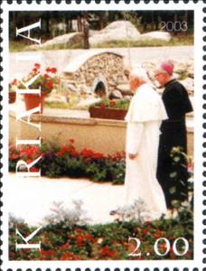 Stamp, Pope John Paul II, Cinderellas,  , People, Popes