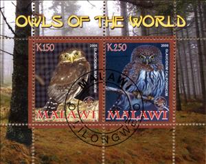 Mini Sheet, Owls of the World, Cinderellas,  , Animals (Fauna), Birds, Owls