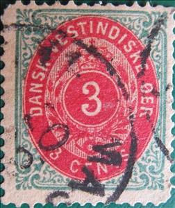 Stamp, Numeral of Value, Danish West Indies,  , Crowns and Coronets, Numbers