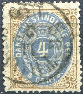 Stamp, Numeral of Value, Danish West Indies,  , Crowns and Coronets, Numbers