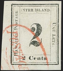 Stamp, Numeral 2, Hawaii,  