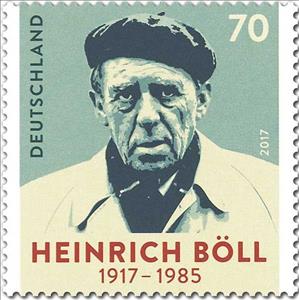 Stamp, Heinrich Böll, Germany, Federal Republic,  , Authors, Famous People, Headgear, Literary People (Poets and Writers), Literature, Men