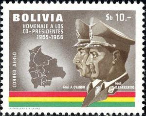 Stamp, Generals Ovando and Barrientos, Bolivia,  , Generals, Heads of State