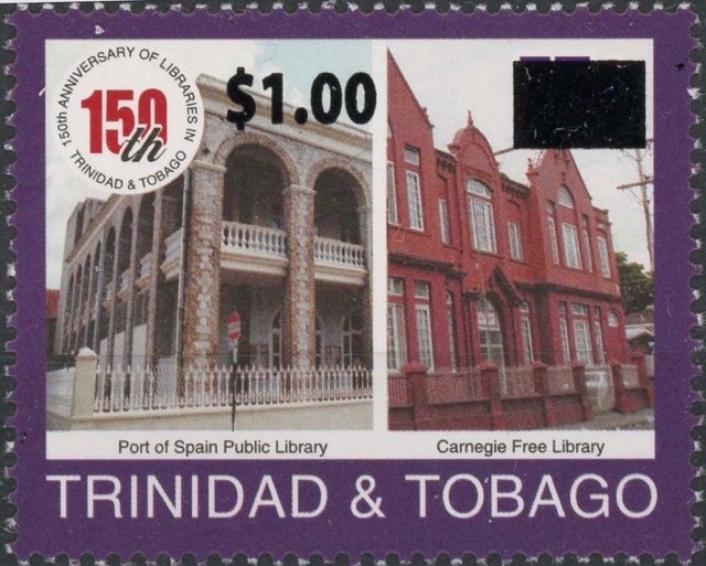 2017 Surcharge on 2001 Library Stamp