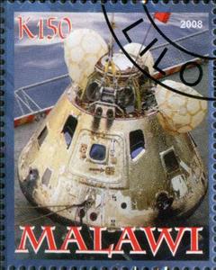 Stamp, 40th Anniversary of the first successful Apollo manned Missi, Cinderellas,  , Anniversaries and Jubilees, Spacecrafts