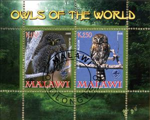 Mini Sheet, Owls of the World, Cinderellas,  , Animals (Fauna), Birds, Owls