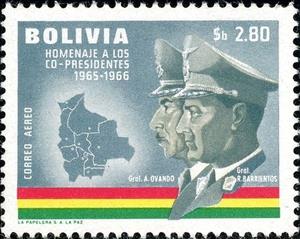 Stamp, Generals Ovando and Barrientos, Bolivia,  , Generals, Heads of State