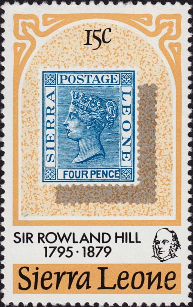 Stamp on stamp - Sierra Leone 1872