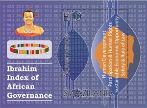 Souvenir Sheet, Government Programs and Responsibility, Swaziland,  , Maps, Politics