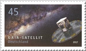 Stamp, Satellite Gaia, Germany, Federal Republic,  , Physics, Satellites, Space Traveling