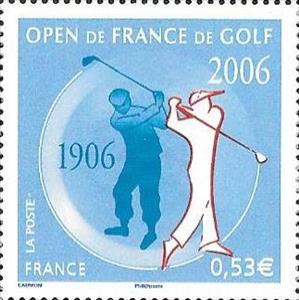 Stamp, Centenary of Golf Open of France (1906-2006), France,  , Anniversaries and Jubilees, Golf, Sports