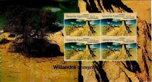 Booklet Pane, Willandra Lakes Region, Australia (World Heritage 1981), UNO Vienna,  , UNESCO World Heritage Sites