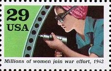 Woman with drill (millions of women join war effort)