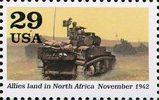 Tank in desert (Allies land in North Africa, Nov.)