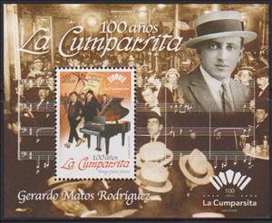 Souvenir Sheet, Centenary of the Tango "La Cumparista", Uruguay,  , Composers, Dance, Musical Instruments