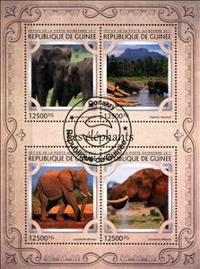 Mini Sheet, Elephants, Cinderellas,  , Animals (Fauna), Elephants, Mammals