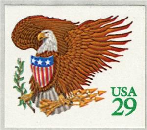 Stamp, Eagle and Shield, United States of America,  