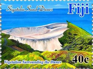 Stamp, Sand Dunes of Sigatoka, Fiji,  , Landscapes