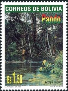 Stamp, Bahia Arroyo, Bolivia,  , Forests, Landscapes, Rivers