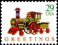 Stamp, Toy Train, United States of America,  , Railways, Locomotives