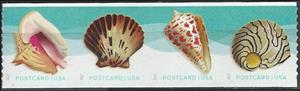Se-tenant, Seashells (Coil Stamps), United States of America,  , Animals (Fauna), Molluscs, Sea Life, Shells