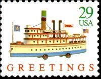 Stamp, Toy Ship, United States of America,  
