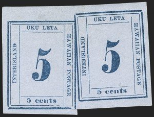 Se-tenant, Numeral 5, Hawaii,  