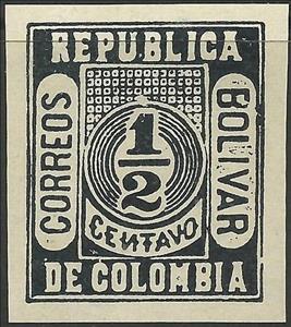 Stamp, Numeral, Colombia,  , Numbers