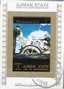 Souvenir Sheet, Recovery of landed astronauts, Ajman,  , Space Traveling, Spacecrafts