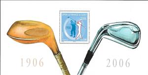 Souvenir Sheet, Centenary of Golf Open of France (1906-2006), France,  , Anniversaries and Jubilees, Golf, Sports