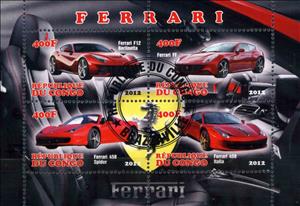 Mini Sheet, Ferrari, Cinderellas,  , Cars