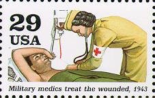 Military medics treat wounded