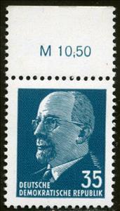 Stamp, Ulbricht, Walter, Germany, Democratic Republic,  , Famous People, Heads of State, Men, Politicians