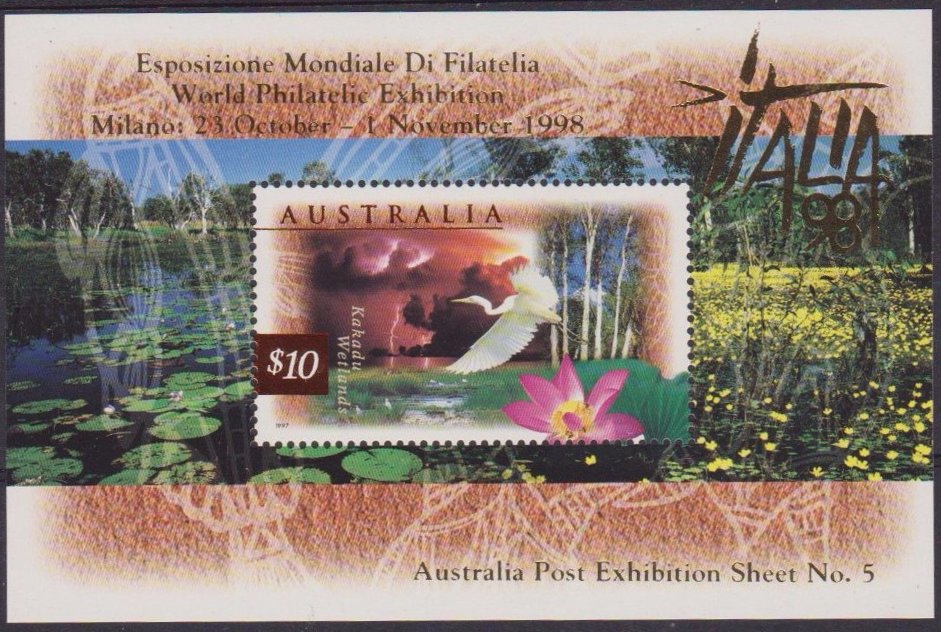 Philatelic Exhibition "ITALIA '98", overprinted