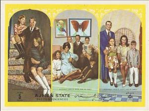 Souvenir Sheet, Astronauts family, Ajman,  , Astronauts