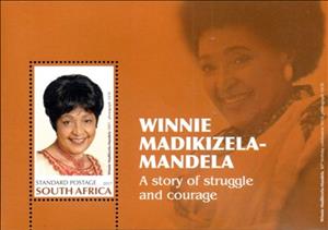 Souvenir Sheet, Tribute to Winnie Mandela, South Africa,  , Human Rights, Politicians, Women