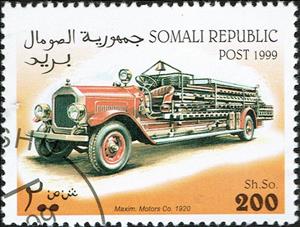 Stamp, Maxim Motors CO 1920, Cinderellas,  , Cars, Fire-brigade