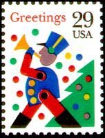 Stamp, Toy Soldier Blowing Horn, United States of America,  