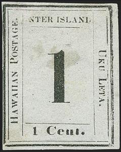 Stamp, Numeral 1, Hawaii,  
