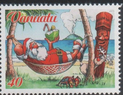 Santa in a hammock