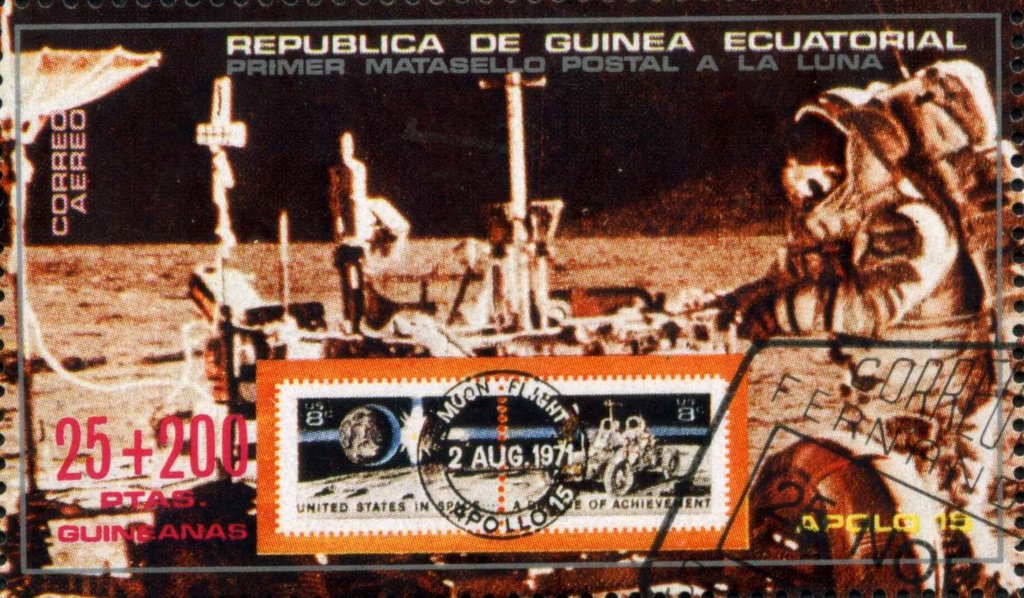 Lunar rover, stamps from the USA