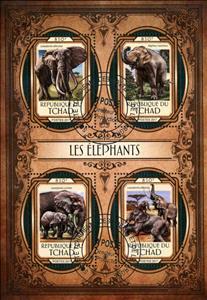 Mini Sheet, Elephants, Cinderellas,  , Animals (Fauna), Elephants, Mammals