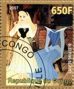 Stamp, Sleeping Beauty, Cinderellas,  , Cartoons
