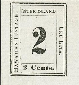 Stamp, Numeral 2, Hawaii,  , Numbers