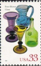 Stamp, American Glass:Free Blown Glass, United States of America,  