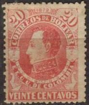 Stamp, Simón Bolivar, Colombia,  , Famous People, Freedom Fighters, Generals, Heads of State, Independency Activists, Men, Politicians
