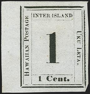 Stamp, Numeral 1, Hawaii,  