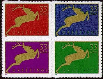 Se-tenant, Christmas 1999, United States of America,  
